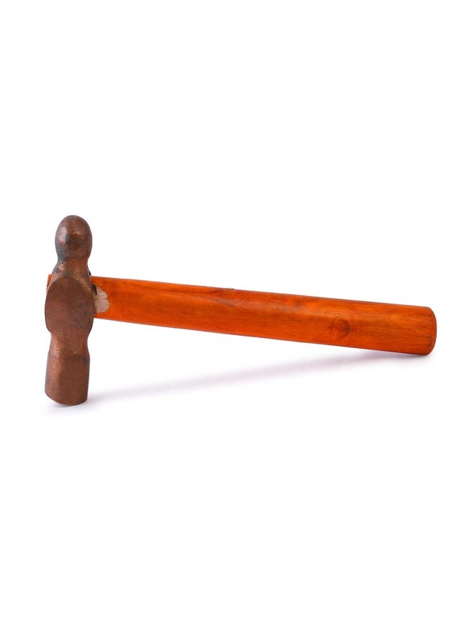 LOVELY 700 Gms Copper Hammer Ball Pein Type Copper Mallet with wooden Handle Pack of 1 Pc. - Image 1